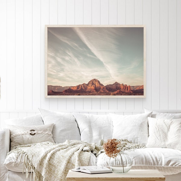 Sedona Arizona Print, Desert Print, Arizona Decor, Desert Decor, Boho Wall Art, Red Rock, Sedona Vortex, Desert Photography