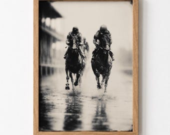 Jockey Horse Racing Art Digital Download Vintage Racehorse Printable Wall Art