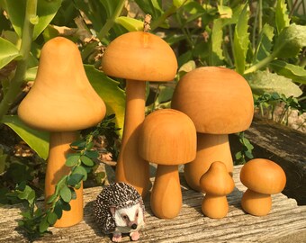 Wooden Mushroom Forest Play Set