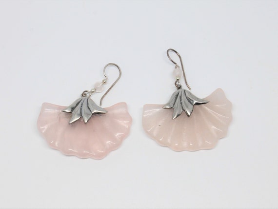 Rose Quartz Gypsy Blossom Sterling Silver Earring… - image 7