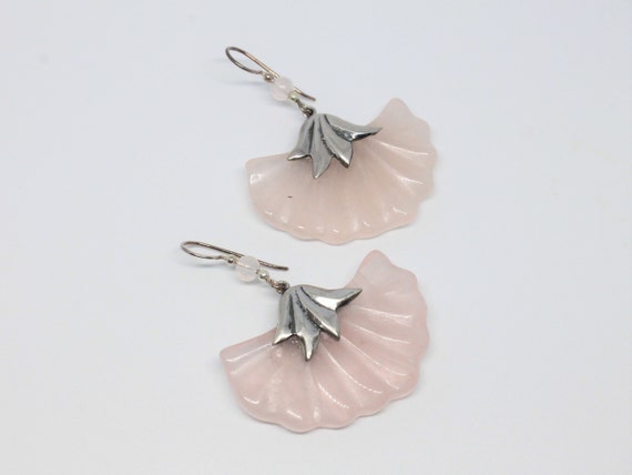 Rose Quartz Gypsy Blossom Sterling Silver Earring… - image 6