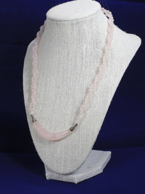 Rose Quartz Twisted Necklace - image 1