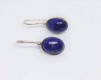 Orecchini pendenti in argento sterling con lapislazzuli fatti a