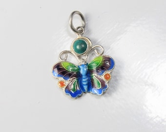 Pendentif Papillon Et Boucles D'oreilles Turquoise Style Seventies - Sans Marque, Neufs