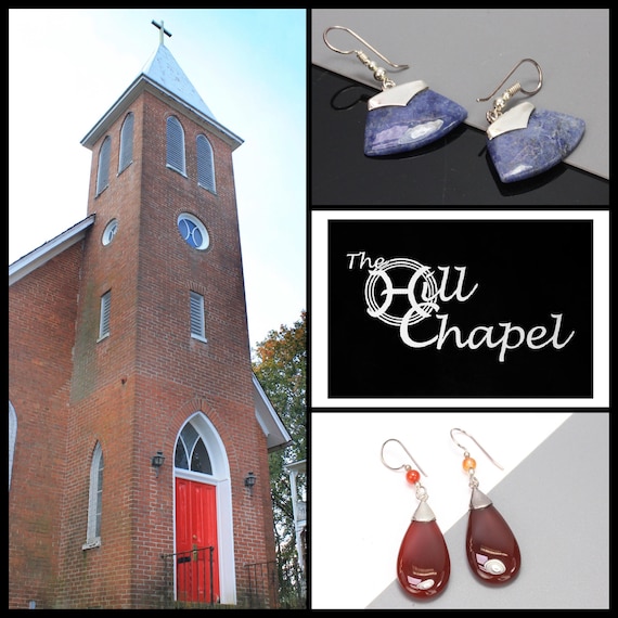 Rhodocrosite Circle Drop Silver Post Earrings - image 3