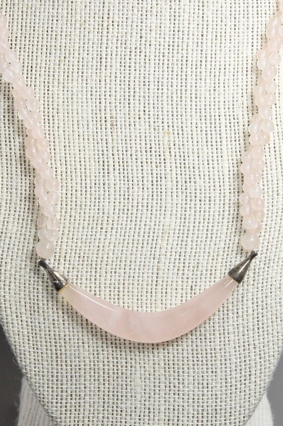 Rose Quartz Twisted Necklace - image 4