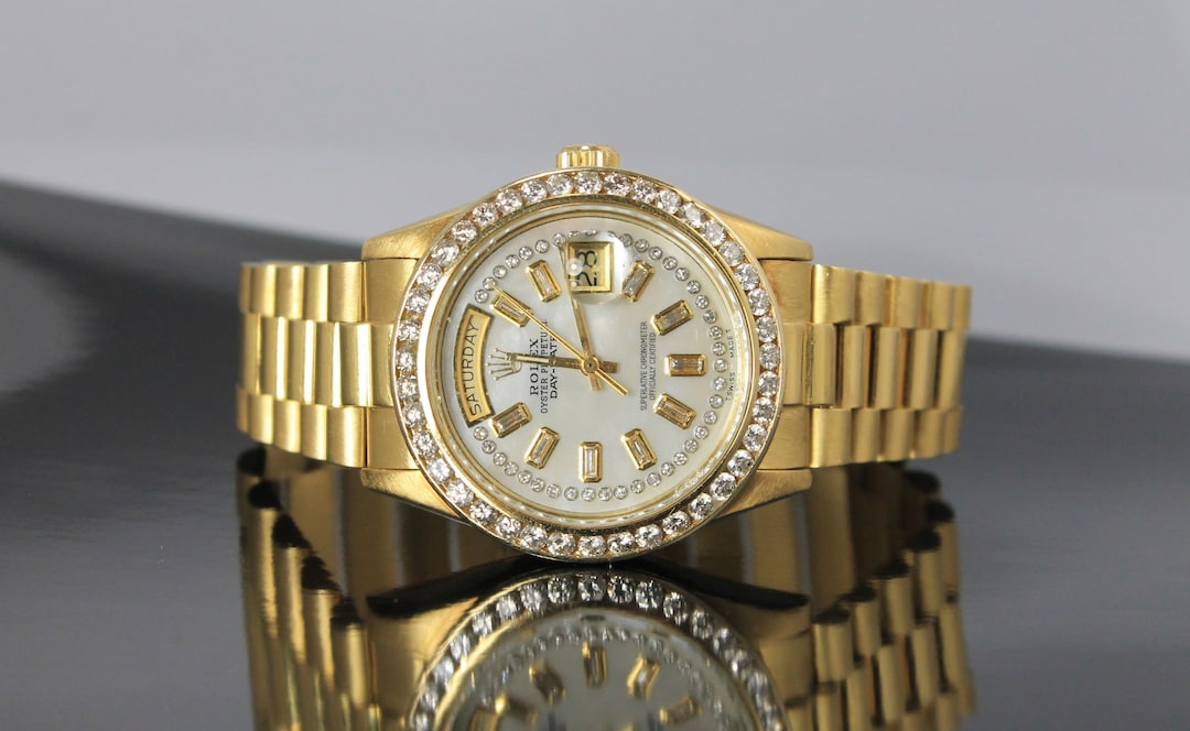 Rolex Presidente Rolex De Brillantes 18 Kilates Reloj Rolex De Oro