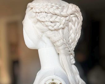Daenerys Targaryen Inspired Braided Ponytail Lace Front Wig Season 8 ep 6