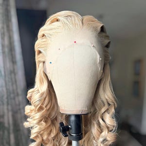 Glinda Wig Bubble Gown - Lace Front Wicked Movie Cosplay Wig Screen Accurate Glinda Costume Wig Fairy Princess Drag Wig Theater Quality