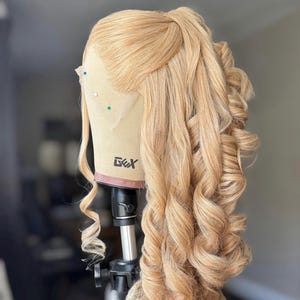 Glinda Wig Lace Front Ozdust Ballroom Style Wicked Inspired Blonde Princess Fairy Cosplay Wig