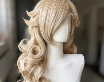 Peluca frontal de encaje inspirada en la princesa Rosalina, princesa del cosmos.