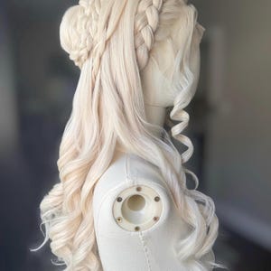 Daenerys Targaryen Inspired Braided Bun Lace Front Wig