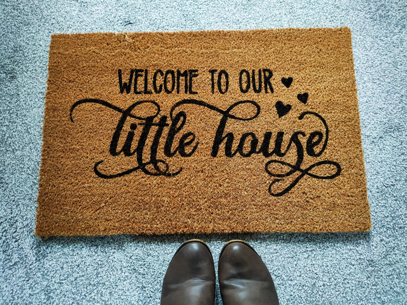 Hand Painted Doormat to our Little House Indoor Etsy