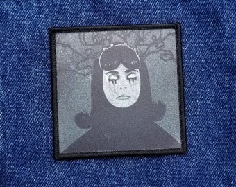 Mind Control Iron-on Patch | 3x3 Unique Gothic Patch for Jackets, Dark Gothic Vibes, Wearable Art