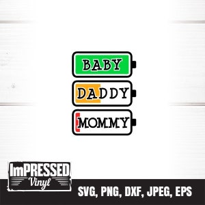 Baby Daddy Mommy SVG- Instant Download