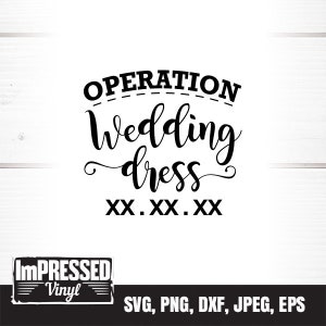 Opération robe de mariée SVG - téléchargement immédiat