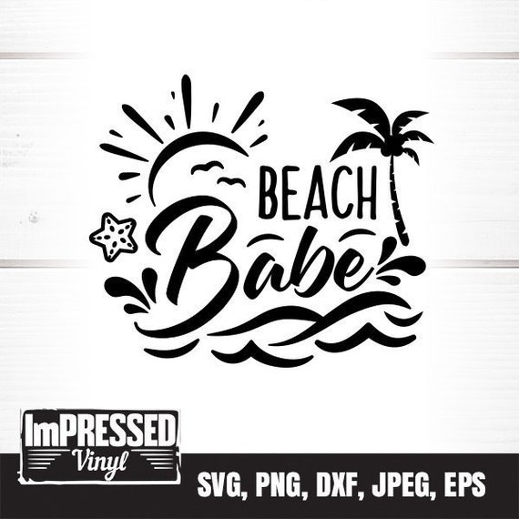 Beach Babe Surf SVG Design Instant Download