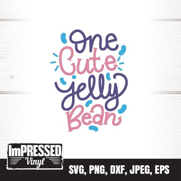 One Cute Jelly Bean SVG- Instant Download