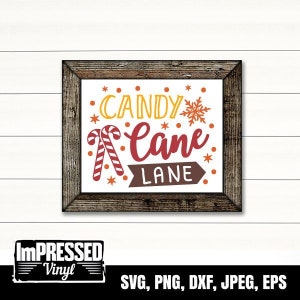 Candy Cane Lane SVG- Instant Download