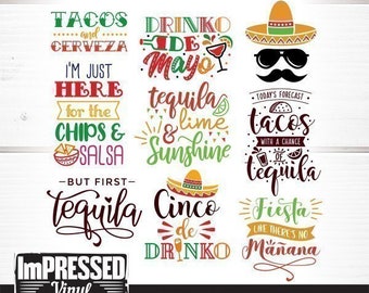 Cinco De Mayo SVG Bundle (9 Designs)- Instant Download