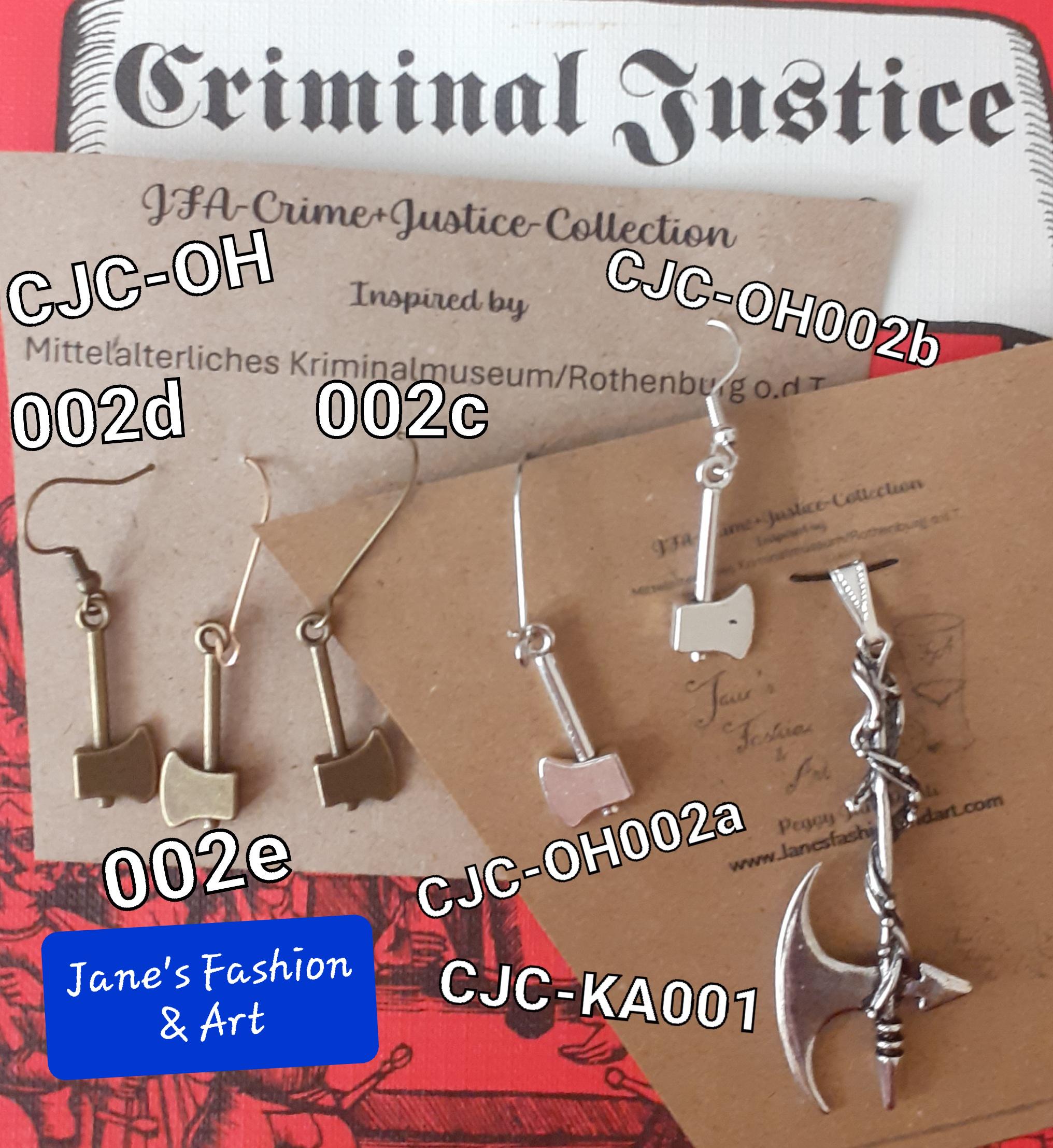 Pendant and Earrings Crime+Justice Collection, #Crazy Earrings, unique