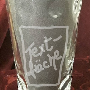 Pfälzer Dubbeglas, Schoppeglas, Dubbeglas, Schorleglas, 0,25l, mit Schild/Logofläche für Gravur, inkl. Personalisierung