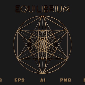 Equilibrium. Sacred geometry. Wall and print art. svg eps ai pdf png. Sublimation.