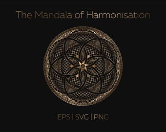 Mandala harmonizacji. Kwiat życia. Wektor. Naklejka EPS | SVG | PNG
