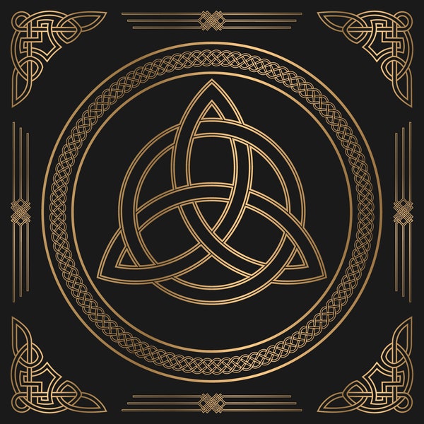 The Triquetra. Celtic Knot. Celtic design. Clipart. Wall and print art. Sublimation.