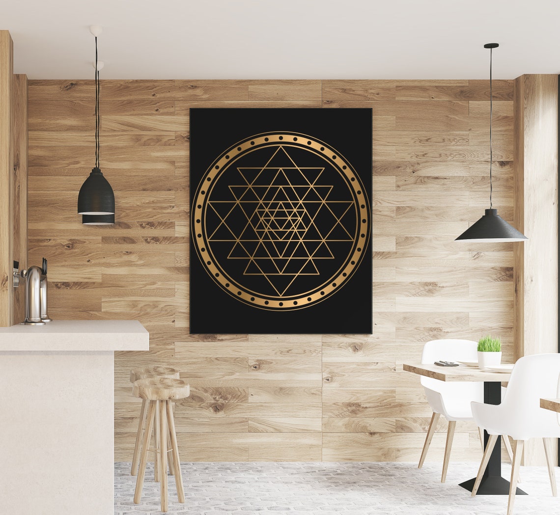 Sri Yantra. Sacred Geometry Wall and Print Art. Svg Eps Ai Png Pdf ...