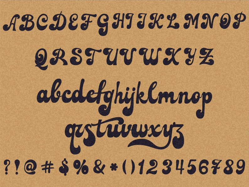 Retro Font, Vintage Font, Commercial Use. Etsy