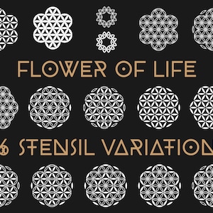 Flower of life clipart svg png stencil. Sublimation.