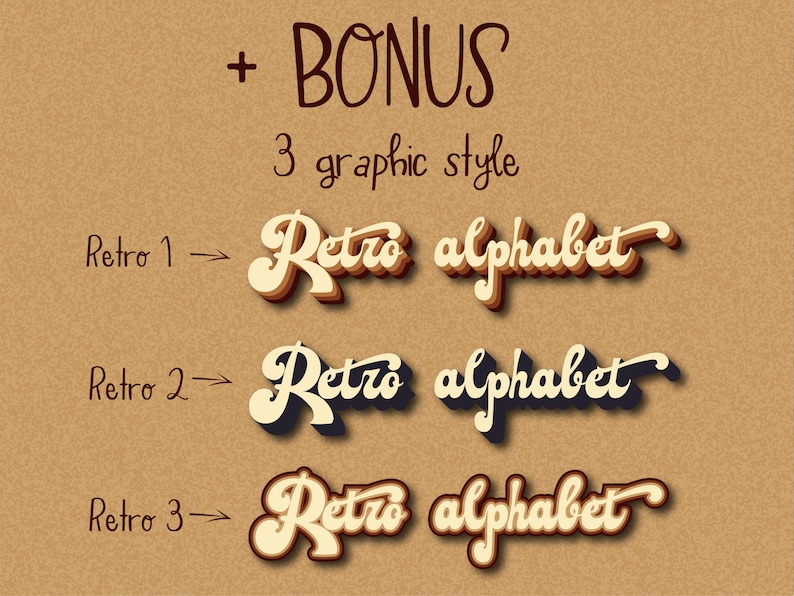 Retro Font, Vintage Font, Commercial Use. Etsy