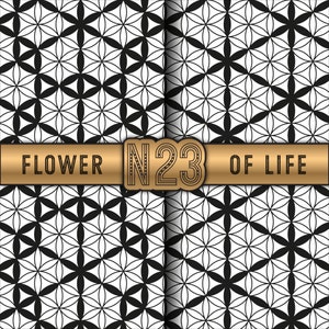 Flower of life digital pattern paper. Sacred geometry. Vector pattern ai eps svg pdf png