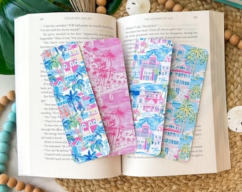Coastal Watercolor Bookmarks Set of 4 or Single | Beach Ocean Scene Bookmarks | Tropical Vibes Bookmarks for Book Lovers | Beach Gift