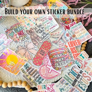 Build Your Own Christian Sticker Pack Faith Based Sticker Bundle Jesus Bible Stickers Planner Stickers Inspirational Christian Stickers