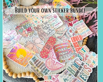 Build Your Own Christian Sticker Pack Faith Based Sticker Bundle Jesus Bible Stickers Planner Stickers Inspirational Christian Stickers