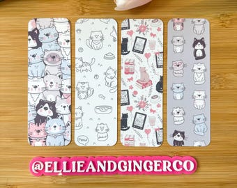 Cute Cat Bookmarks Collection | Handmade Matte Laminated Bookmarks | Cute Kitty Bookmark Gift | Cat Lover Stationery | Reading Accessory