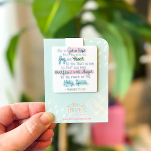 Magnetic Bookmark Romans 15 13 Bible Verse Bookmark Book Lover Gift for Her Encouraging Quote Teacher Gift Bible Study Grace Bookmark