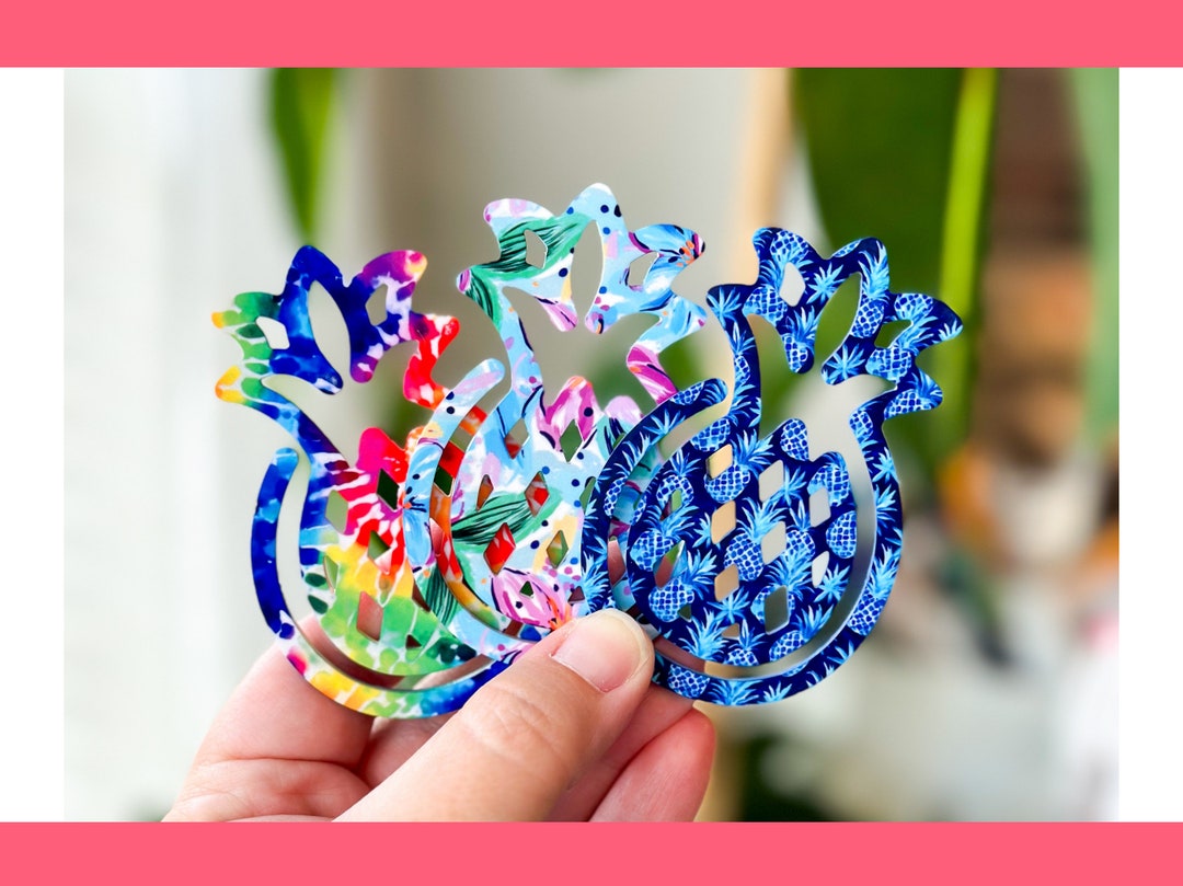 Pineapple Bookmark Acrylic Bookmark Jumbo Paperclip Planner