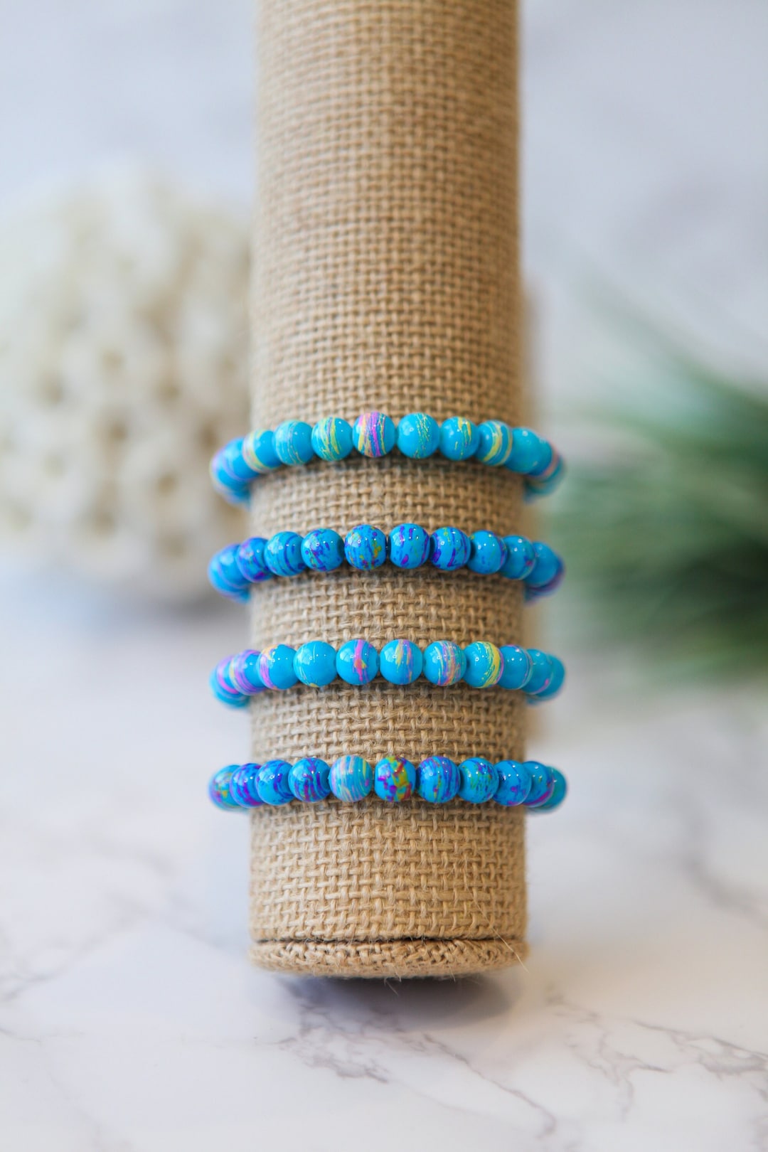 tie dye beads for bracelet