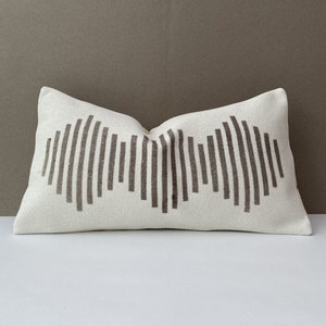 Turkish Kilim Pillow, 12x24 Kilim Pillow, Striped Pillow, Handwoven Cotton Pillow, Whtie And Black Decorative Pillow, Sofa Throw Pillow