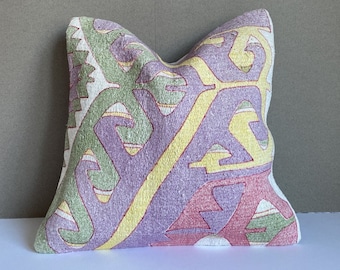 Kilim Pillow Cover, Boho Pillow Case, Christmas Gift For Man, Turkish Pillow, Kilim Cushion Cover, Coshion Cover ,Ethnic Pillow Case,Kilim .
