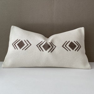 Turkish Kilim Pillow, 12x24 Kilim Pillow, Striped Pillow, Handwoven Cotton Pillow, Whtie And Black Decorative Pillow, Sofa Throw Pillow