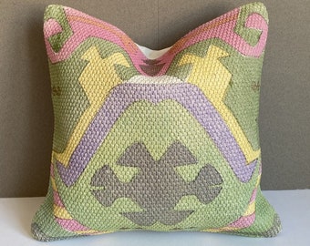 Kilim Pillow Cover, Boho Pillow Case, Christmas Gift For Man, Turkish Pillow, Kilim Cushion Cover, Coshion Cover ,Ethnic Pillow Case,Kilim .