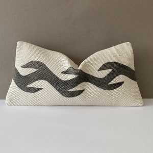 Turkish Kilim Pillow, 12x24 Kilim Pillow, Striped Pillow, Handwoven Cotton Pillow, Whtie And Black Decorative Pillow, Sofa Throw Pillow,