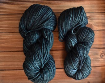 Viridian: Dark Sage Green Yarn. Hand-dyed Yarn. Tonal green yarn. Spruce. Hunter green. Forest green. Jade. Eucalyptus. Semi-solid.