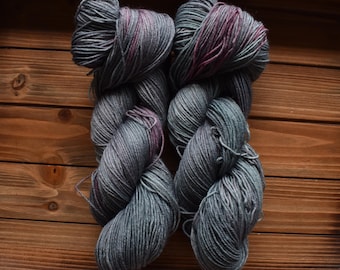 Briar: Sage Green. Red Speckles. Yarn. Hand-dyed Yarn. Spruce. Red.  Pewter green. Gray green. Jade. Eucalyptus. Ruby spots.
