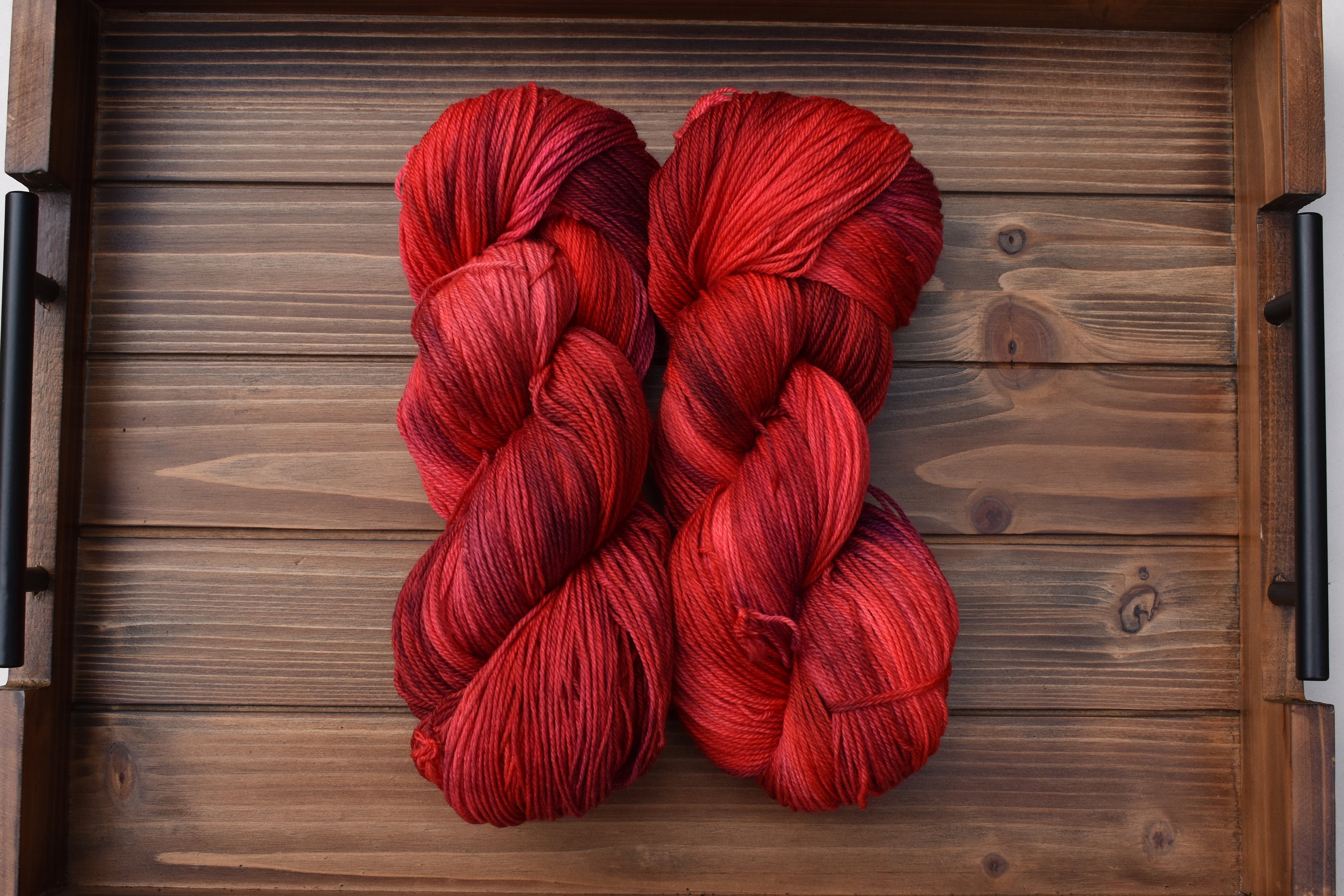 Set of 2 Balls of Knitting or Crocheting Yarn / Salmon Color / 