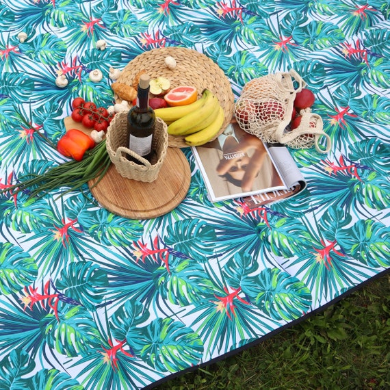 Waterproof Blanket PIDSTYLAI for Home Beach and Picnic Handmade Washable Outdoor Rug for Kids 59x79 Inch 150x200 Cm Jungle Pattern Etsy